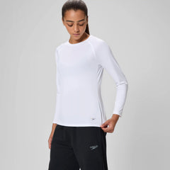 Women's Long Sleeve Swim Tee White