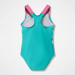 Infant Girls Placement One Piece Turquoise/Pink