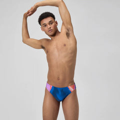 Men's Print Beachstar Brief Blue/Orange