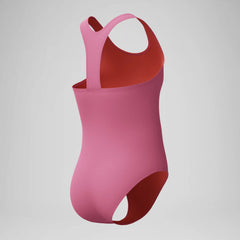 Girls Solid Racerback One Piece Pink
