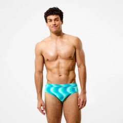 Men's The Speedo Printed Briefs Turquoise