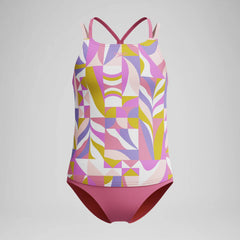Girls Printed Strappy Two Piece Pink