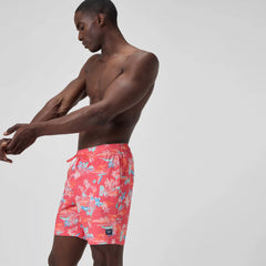 Men's Print Redondo Edge Volley Swim Trunks Orange