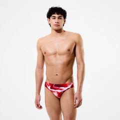 Men's Team Printed Brief Red