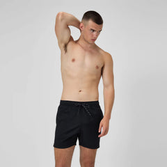 Men's Classic Solid Redondo Edge Volley Swim Trunks Black