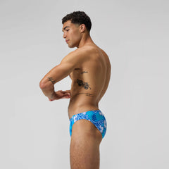 Men's Print Beachstar Brief Light Blue/White
