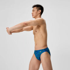 Men's Club Training Printed Brief Blue/Green
