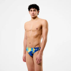 Men's Team Printed Brief Blue/Yellow