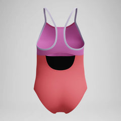 Girl's Radiating Splice One Piece Orange