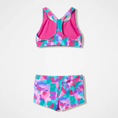 Girls Printed Racerback Two Piece Pink/Green