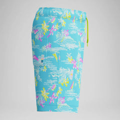 Kid's Print Redondo Volley Swim Shorts Light Blue