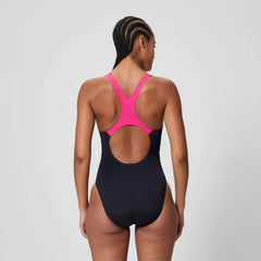 Women's Medley Logo Medalist One Piece Black/Pink