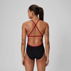 Women's Spark Splice Crossback One Piece Red