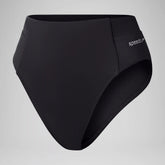 Women's Solid High Waist Bikini Bottom Black