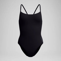 Women's Solid Racerback One Piece Black/White