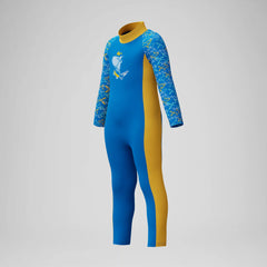 Infant Boys Learn to Swim All-In-One Sun Protection Suit Blue/Yellow