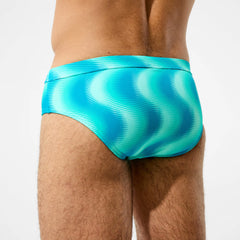 Men's The Speedo Printed Briefs Turquoise