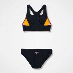 Women's Colorblock Two Piece Black/Peach