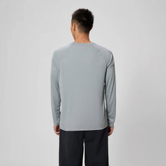 Men's Easy Solid Long Sleeve Swim Rashguard Gray