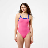Women's Club Training Turnback One Piece Pink/Blue