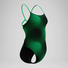 Women's Flow Strappy Crossback One Piece Green
