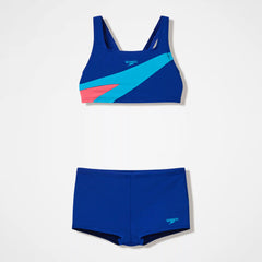 Girls Hyperboom Butterfly Back Two Piece Navy/Teal