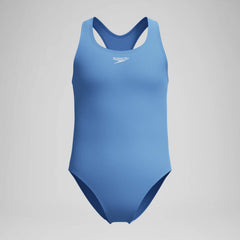 Girls Solid Racerback One Piece Blue
