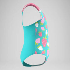 Infant Girls Placement One Piece Turquoise/Pink