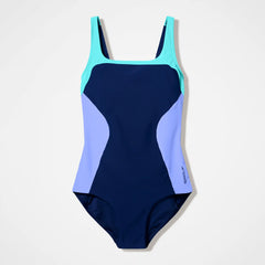 Women's Colorblock Contour One Piece Navy/Turquoise