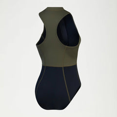 Women's Sleeveless Thermal One Piece Black/Green