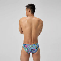 Men's Club Training Printed Brief Blue/Green