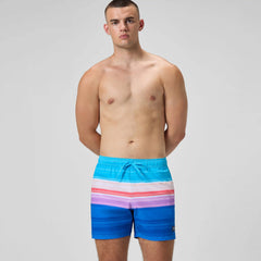 Men's Print Edge Redondo Volley Swim Trunks Blue/Pink