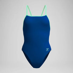 Women's Club Training Solid Tri Back One Piece Blue/Green