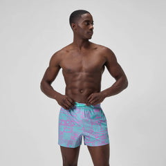 Men's Print Redondo Edge Volley Swim Trunks Pink/Green