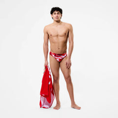 Men's Team Printed Brief Red