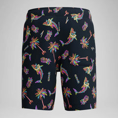 Kid's Print Redondo Volley Swim Shorts Black/Green