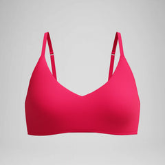Women's Solid Triangle Bikini Top Ruby