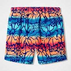 Boys Printed Swim Shorts Blue/Orange