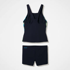Women's Hyperboom Splice Tankini Set Black/Turquoise