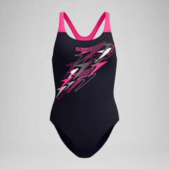 Women's Medley Logo Medalist One Piece Black/Pink