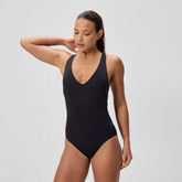 Women's Sculpture Butterfly Back One Piece Black