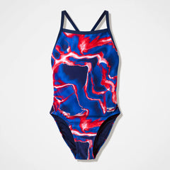 Women's Team Printed Turnback One Piece Red/White/Blue