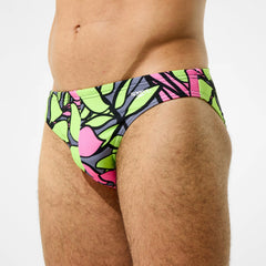 Men's The Speedo Printed Briefs Pink/Green
