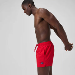 Men's Classics Solid Redondo Edge Volley Swim Trunks Red