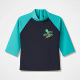 Infants Printed Long Sleeve Rashguard Black/Blue