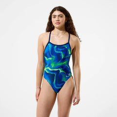 Women's Team Printed Turnback One Piece Blue/Green