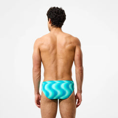 Men's The Speedo Printed Briefs Turquoise