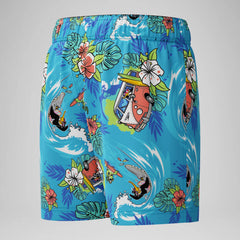 Infant Boys Learn to Swim Printed Swim Trunks Blue