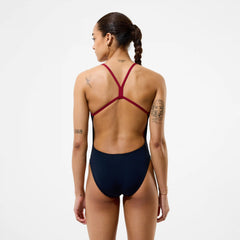 Women's Team EnduranceX V-Back 2.0 Swimsuit Black/Maroon
