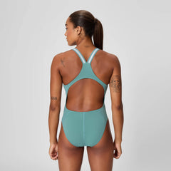 Women's V Class Performance Back Swimsuit Storm Green